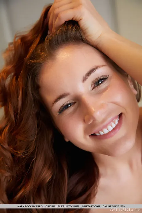 Mary Rock: European Redhead in Lingerie Spreads on the Table – photo 18 of 18