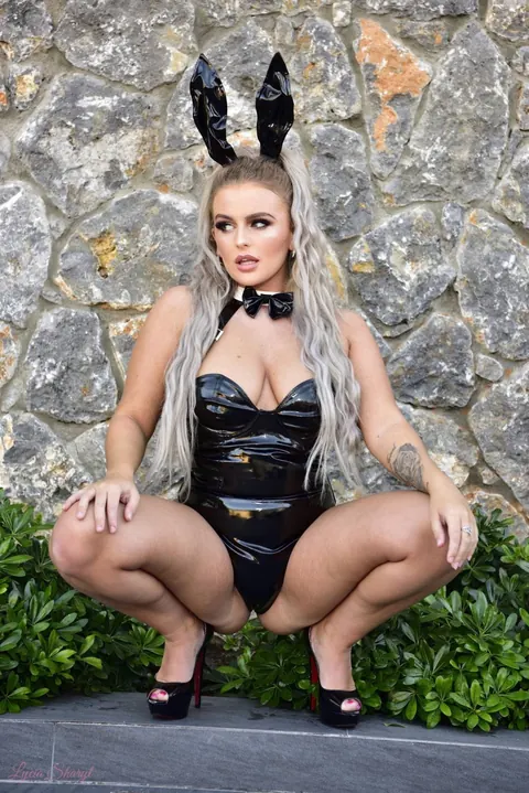 Lycia Sharyl: British Blonde in Costume and Heels Strips Nude – photo 2 of 12