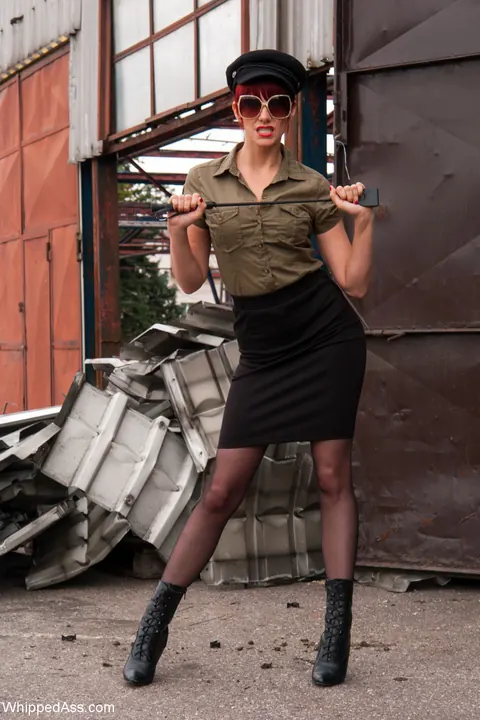 Gabrielle Gucci: Busty Blonde and Thick Brunette Bound in Skirts Outdoors – photo 2 of 20