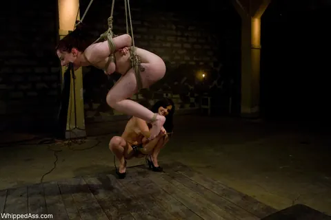Amber Keen & Bobbi Starr: Thick Brunette MILF in Bondage Takes Strapon Anal – photo 6 of 20