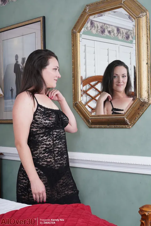 Kandy Nix: Petite MILF Peels Off Her Lingerie and Masturbates with a Dildo – photo 2 of 21