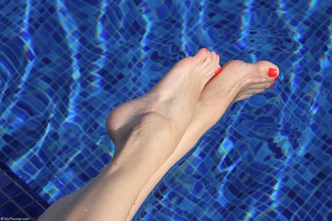 Bianca Golden: Blonde MILF in Heels Kisses and Spreads by the Pool – photo 5 of 20