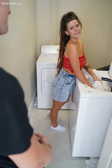Indica Flower – Petite Busty Brunette Takes a Facial After Bathroom Fuck