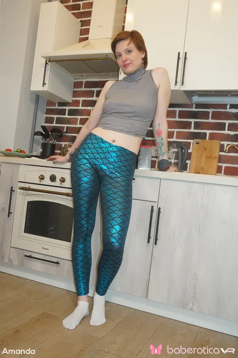 Redhead in Socks Masturbates and Spreads Her Pussy – photo 1 of 15