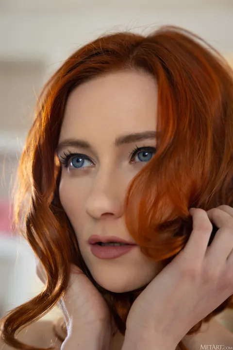 Rona Talin: Petite Russian Redhead Strips Out of Her Dress by the Mirror – photo 21 of 21