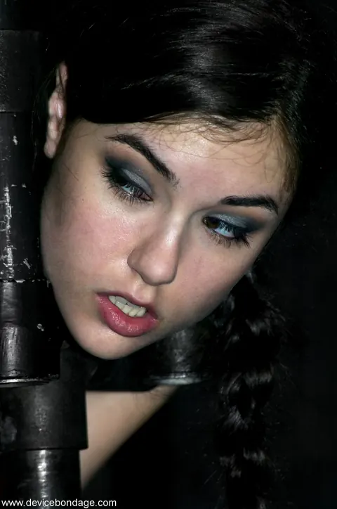 Sasha Grey: Skinny Brunette PAWG Bound and Spreads in Metal Restraints – photo 5 of 20