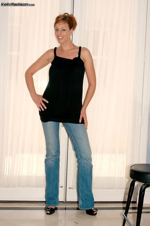 Kelly Madison: Tall Redhead MILF and Another Woman Share a Man in the Bedroom – photo 6 of 17