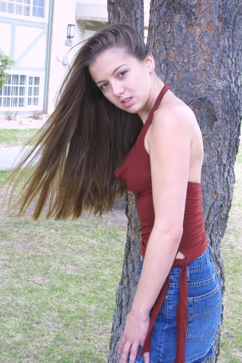 Becky LeSabre: Tall Brunette with Natural Tits and a Tattoo Poses Nude – photo 9 of 20