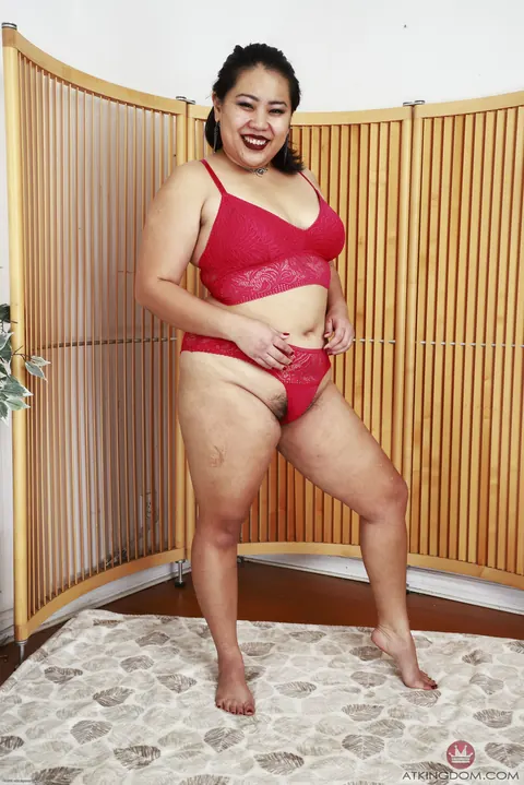 Curvy Hairy Asian Woman Spreads Her Legs While Clothed – photo 2 of 21
