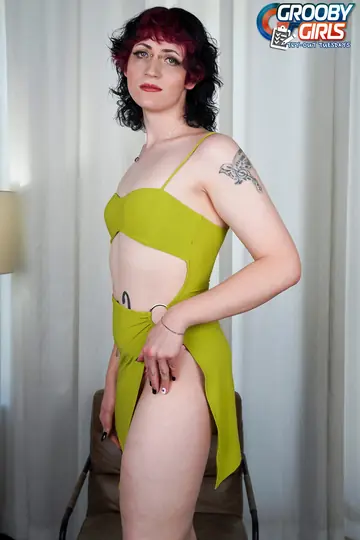 Trans Woman Undresses Fully and Poses to Display Her Figure