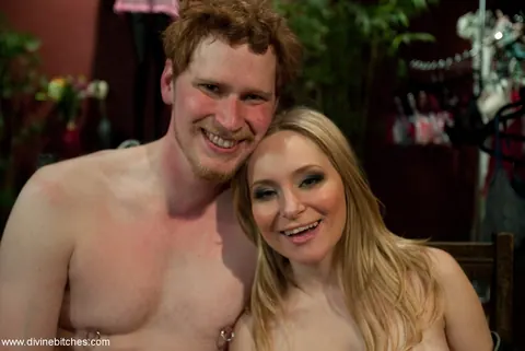 Aiden Starr: Busty Blonde MILF Gives a Bound Man a Handjob While Masturbating – photo 20 of 20