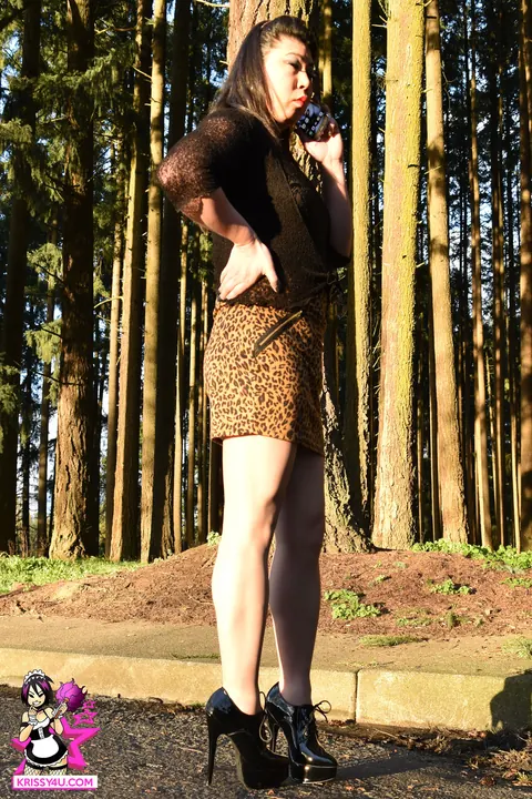 Trans Woman Poses Nude Outdoors and Strokes Her Cock – photo 5 of 16