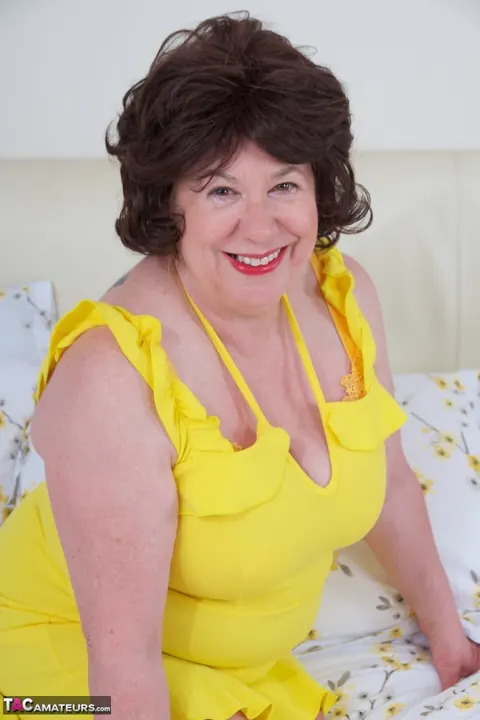 Mature Doctor in Tan Stockings Strips and Shows Her Big Tits – photo 2 of 16