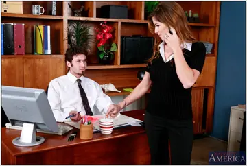 Thick Latina Strips to Stockings and Takes Anal in the Office