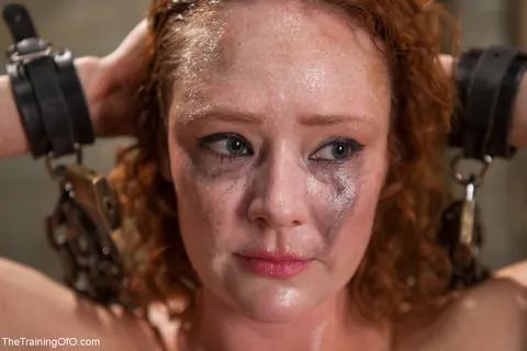 Audrey Hollander: Busty Redhead MILF in Bondage Spreads Her Pussy and Fingers Herself – photo 15 of 21