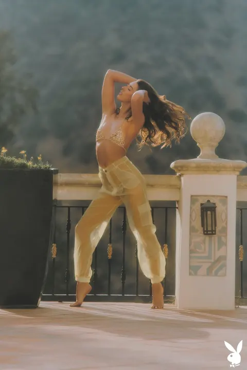 Brett Barletta: Skinny Latina Brunette Bares All by the Pool – photo 1 of 20