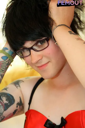 Trans Woman Strips Nude and Strokes Herself to a Cumshot
