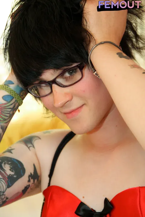 Trans Woman Strips Nude and Strokes Herself to a Cumshot – photo 1 of 16