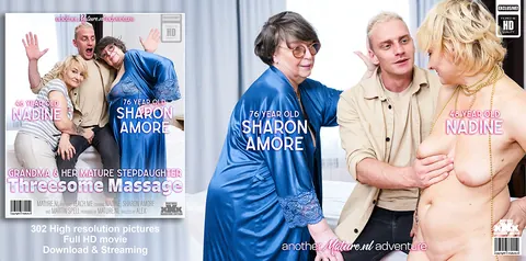 Sharon Amore: Curvy European MILF Sucks Cock in a Threesome – photo 11 of 11