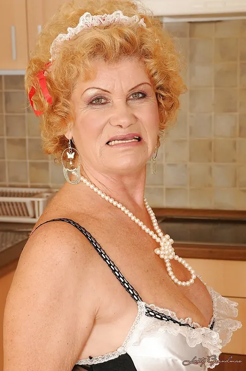 Thick Mature Maid Strips Out of Her Uniform in the Kitchen – photo 2 of 16