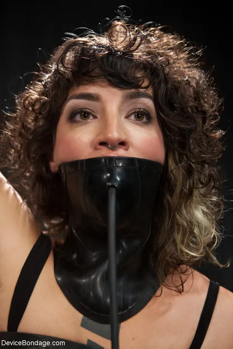 Bianca Stone: Colombian Brunette Tied Up in Pantyhose Gets Toyed – photo 4 of 21