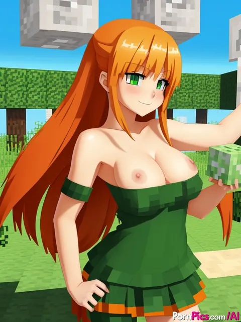 Busty Redhead Spreads Her Pussy Outdoors in AI-Generated Set – photo 2 of 10