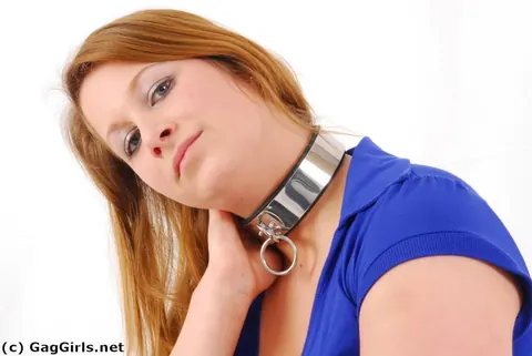 Redhead in Jeans and High Heels Ball-Gagged and Grasping Ankles – photo 10 of 16