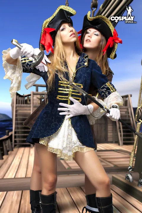 Angela Blanche: Thick Busty Brunette in Boots, Skirt and Costume Kisses Partner – photo 4 of 12