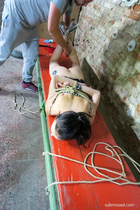 Skinny Brunette Poses in Bondage Restraints as a Femdom – photo 20 of 21