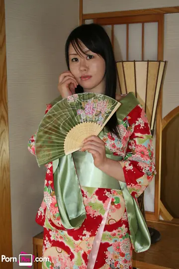 Asian MILF Strips Out of Her Traditional Clothes for Anal and Cum in Mouth