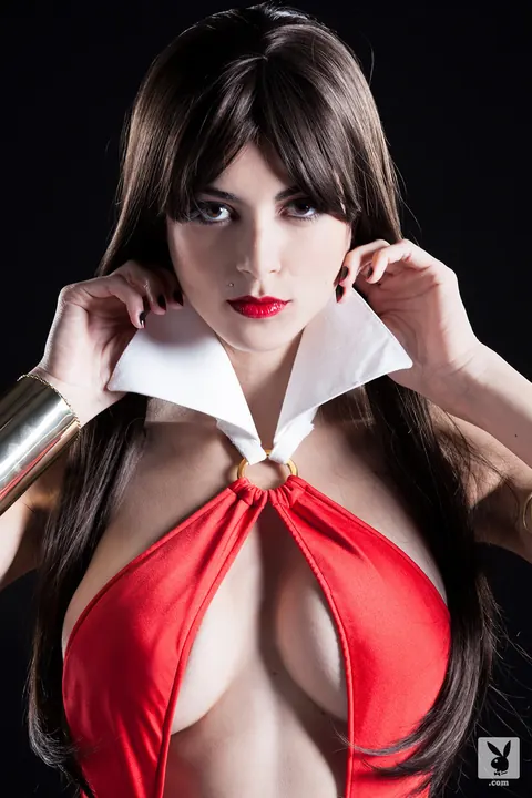 LeeAnna Vamp: Tall Slim Brunette with Big Enhanced Tits Spreads Her Pussy – photo 11 of 16