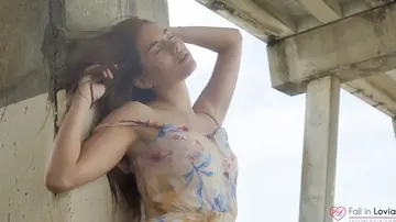 Shyla Jennings – Asian Brunette in a Skirt Shows Her Hairy Pussy on the Beach