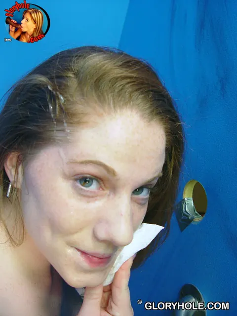 Busty Brunette Sucks Black Cock Through Toilet Gloryhole – photo 19 of 21