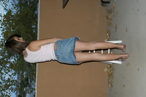 Riley Jensen: Petite Brunette Lifts Her Skirt and Spreads Outdoors – photo 12 of 21