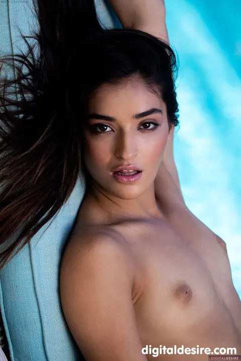 Emily Willis: Brunette Latina Strips Nude and Poses Glamour Style – photo 15 of 21