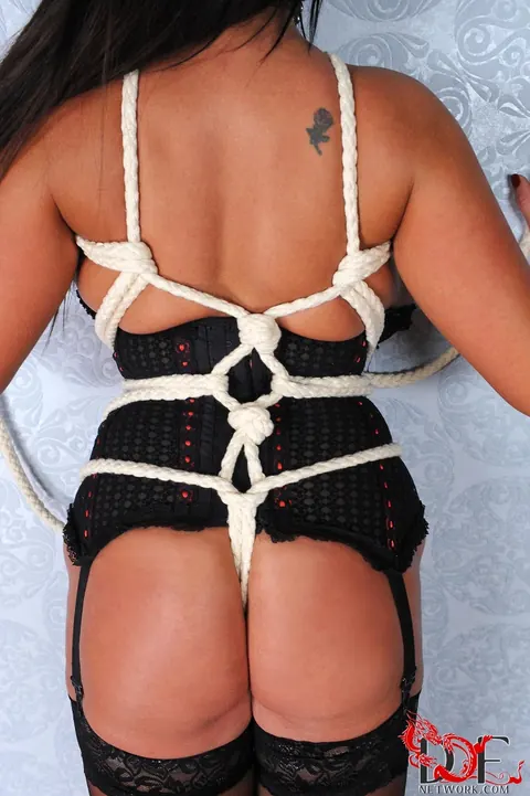Emma Butt: Tall Redhead MILF in Glasses and Lingerie Dominates in Bondage – photo 10 of 21