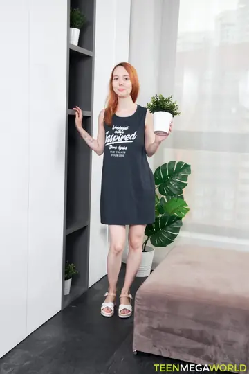 Petite European Redhead Toys Her Shaved Pussy