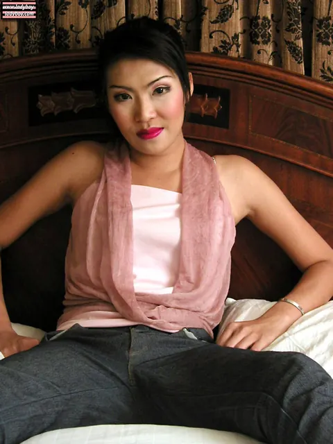 Hairy Asian Trans Woman Strips Nude and Poses Fully Exposed – photo 1 of 16