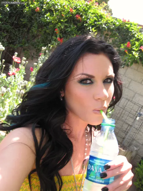 Andy San Dimas: Thick Brunette MILF Has Group Sex in a Bikini Outdoors – photo 13 of 17