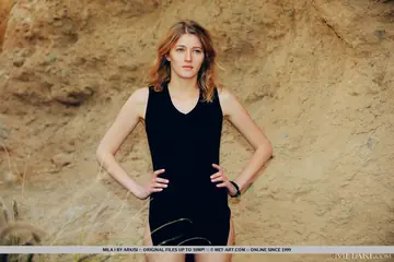 Blonde PAWG Strips Out of Her Skirt on a Boulder