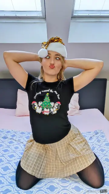 Chloe Chevalier – Blonde in Pantyhose and Skirt Fucks, Toys Herself and Takes a Creampie