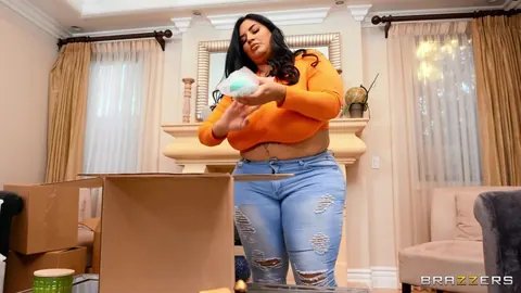 Sofia Rose: Tattooed Brunette BBW in Jeans Takes Anal from a Delivery Guy – photo 1 of 20