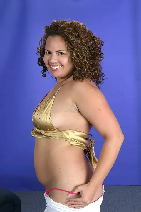 Curly BBW in a Bikini Strips Outdoors and Spreads Her Shaved Pussy – photo 3 of 21