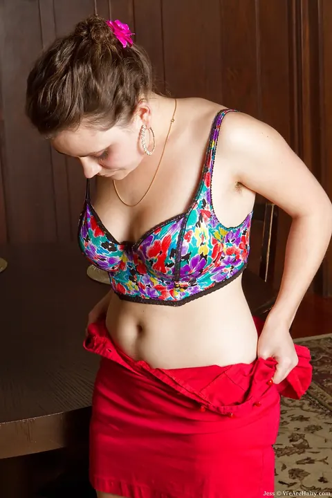 Chubby Babe in Lingerie and Stockings Spreads Her Hairy Pussy – photo 2 of 16