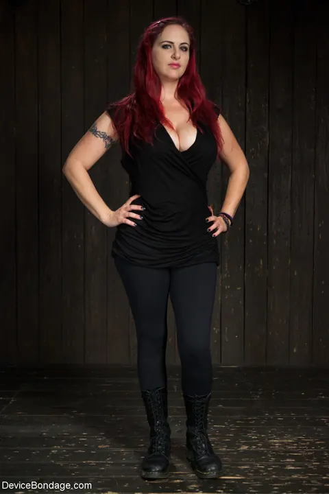 Bella Rossi: Blindfolded Latina Redhead MILF Gets Tits Clamped and Eaten Out – photo 1 of 21