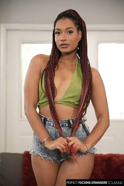 Addis Fouche: Curvy Ebony Brunette Rides Him and Takes a Facial – photo 1 of 21