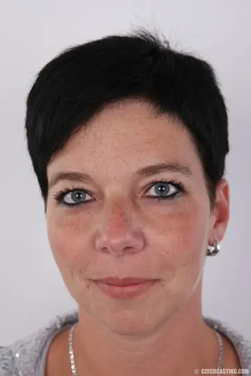 Czech Woman in Lingerie Strips on a Chair