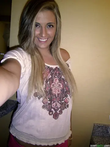 Tall Brunette Shows Her Big Natural Tits and Pussy