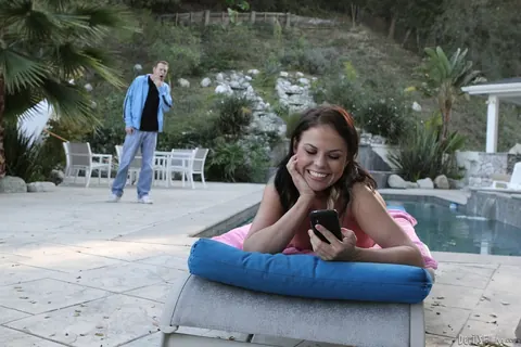 Taylor Russo: Brunette with Pigtails Sucks Cock and Rides Outdoors in POV – photo 2 of 21
