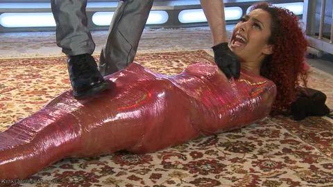 Daisy Ducati: Ebony Redhead Bound in Plastic Gets Fingered by Partner – photo 13 of 16